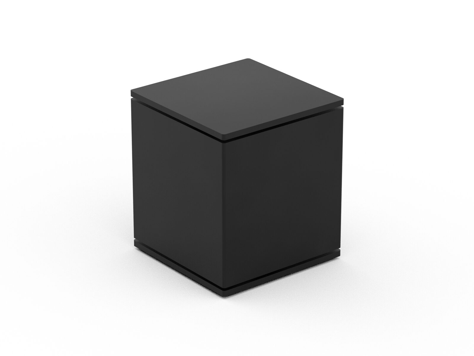 Urn SQUARE - Black RVS