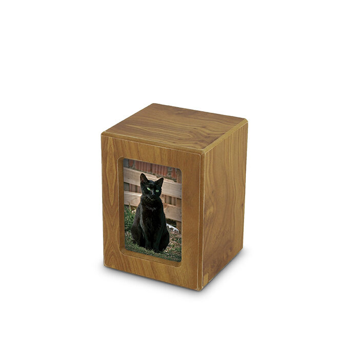 Houten foto urn - S